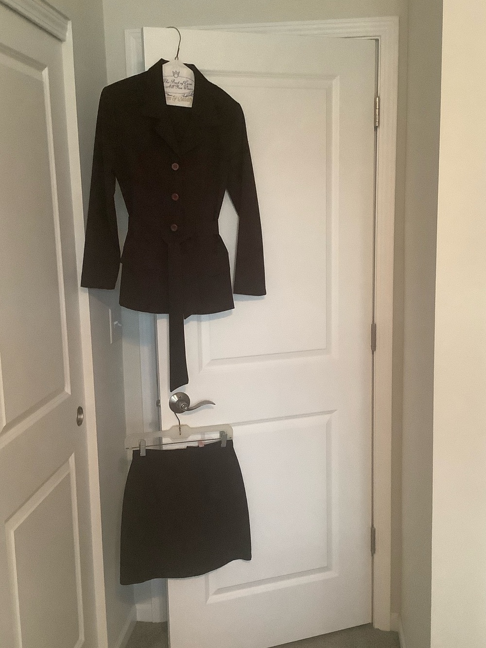 Pretty Good Black Tailored Blazer and Matching Skirt